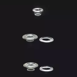 A-OEILLETS PVC transparent crantés profondeur 10.5mm/ø 12-par 1000