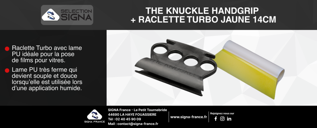 Précision et confort avec THE KNUCKLE HANDGRIP + RACLETTE TURBO 