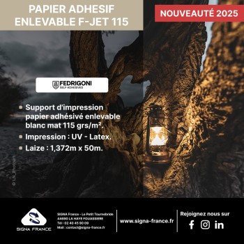 Nouveauté 2025 : Papier Adhésif Enlevable F-JET 115