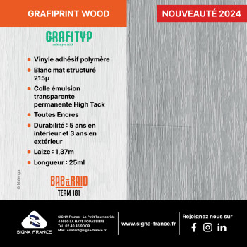 Apportez une touche naturelle à vos projets avec Grafiprint Wood 